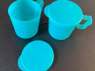 2 stk Tupperware krus med låg