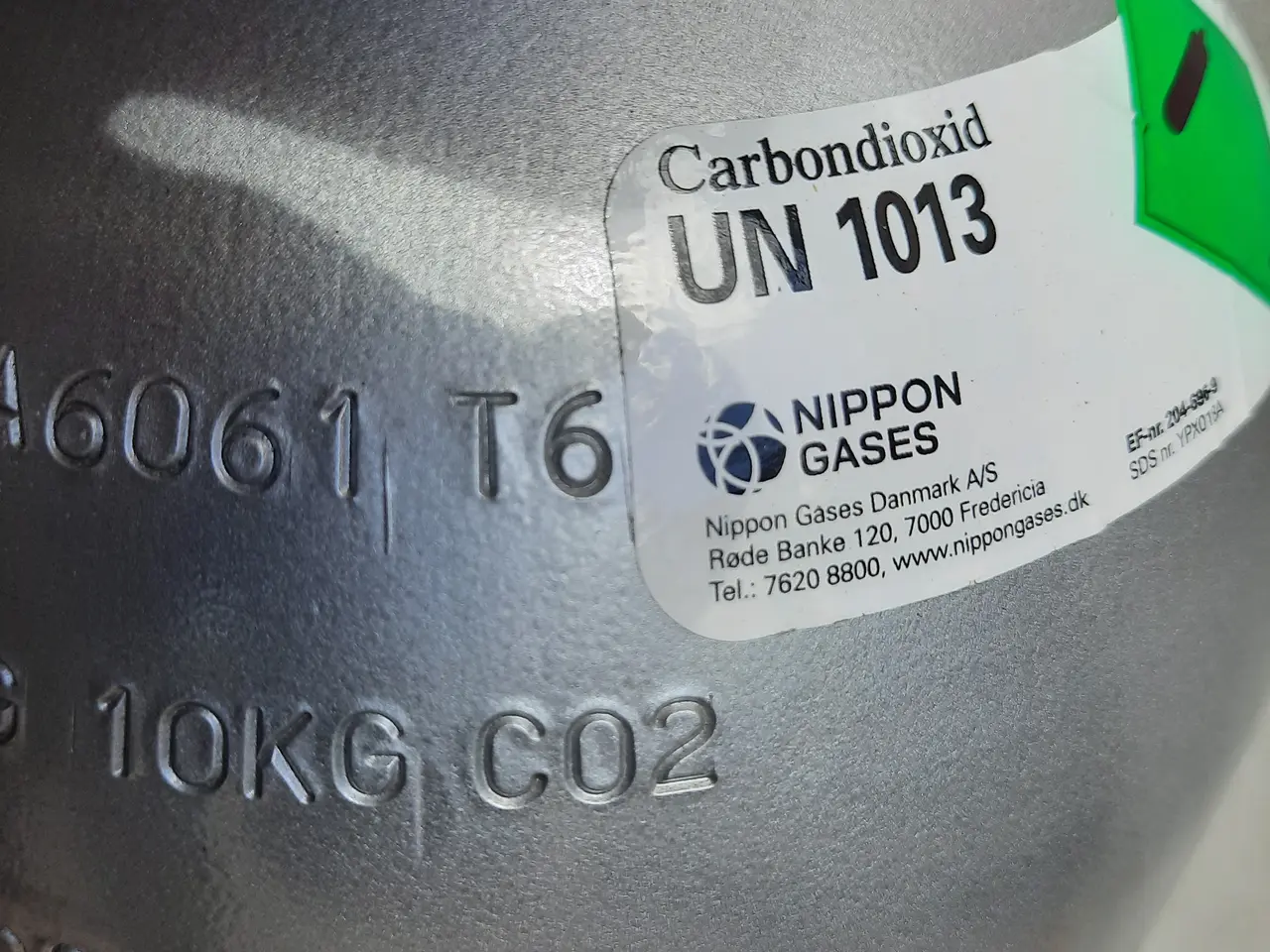 Billede 3 - Ny Fuld 10 kg Co2 Ejerflaske, Yara /NipponGases