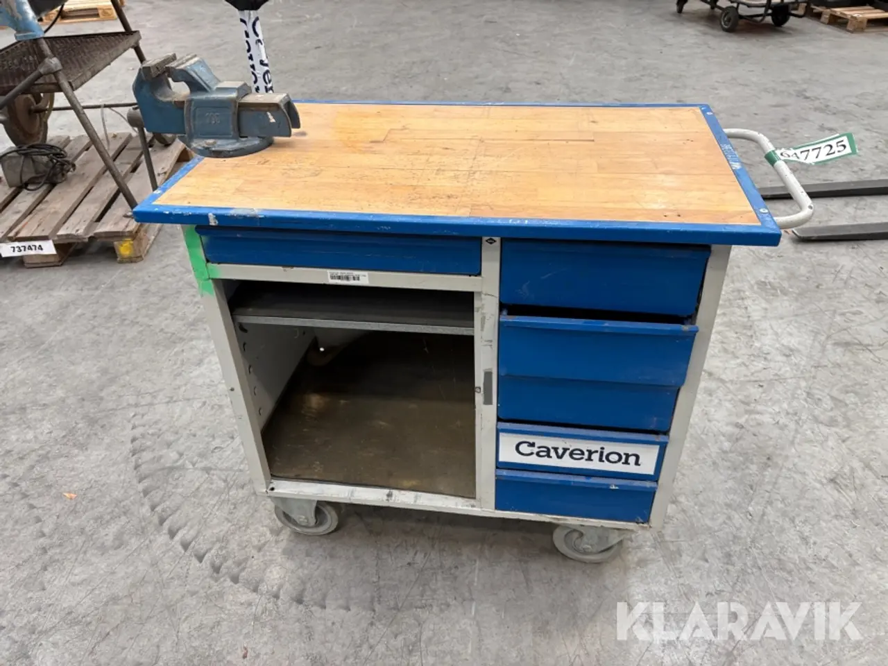 Billede 8 - Værkstedsvogn/arbejdsbord på hjul.