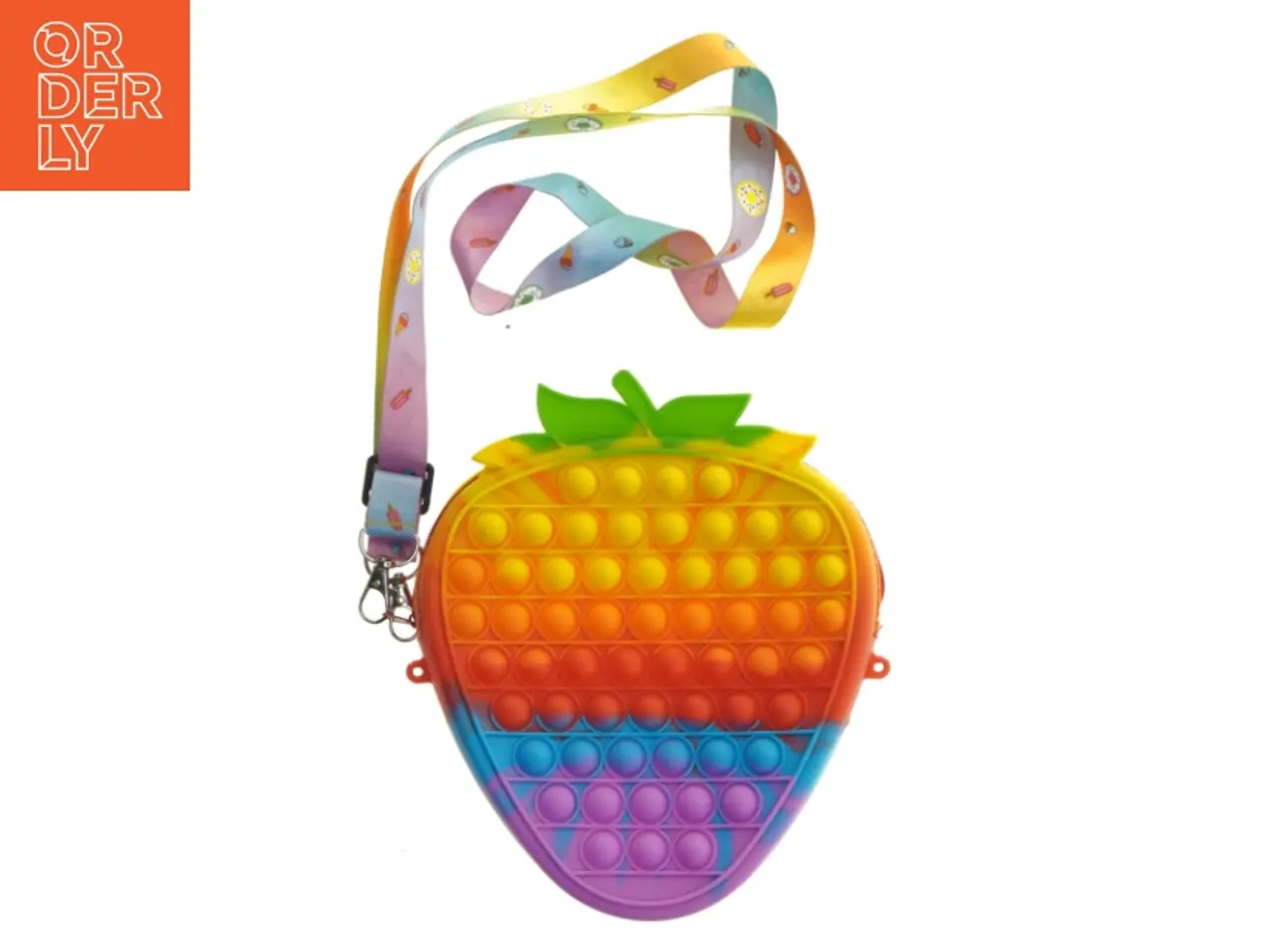 Billede 1 - Regnbue taske med pop-it design (str. 20x18 cm)