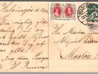 Julemærke 1912 på Postkort