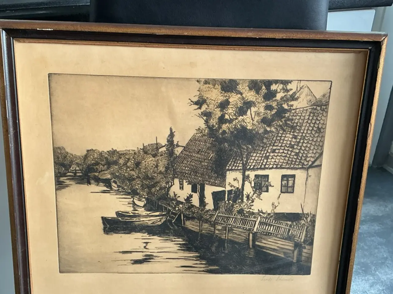 Billede 1 - Køge Å Frode Sørensen- 50x40 cm 