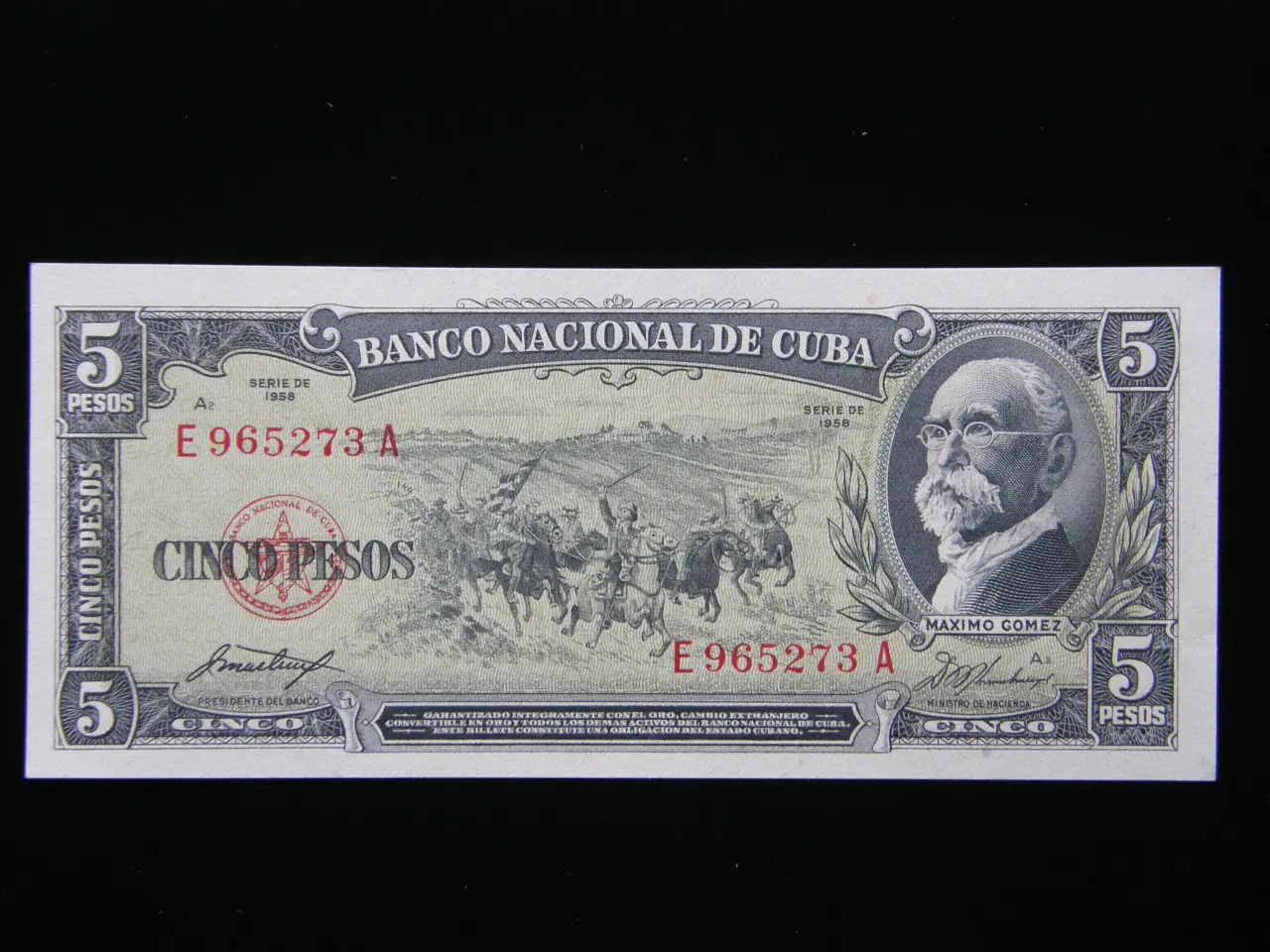Billede 1 - Cuba 5 Pesos 1958 P91a Unc.