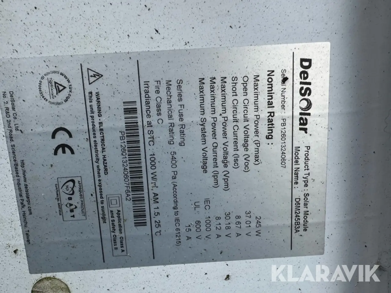 Billede 7 - Solcellepaneler 21styk Delsolar D6M245B3A