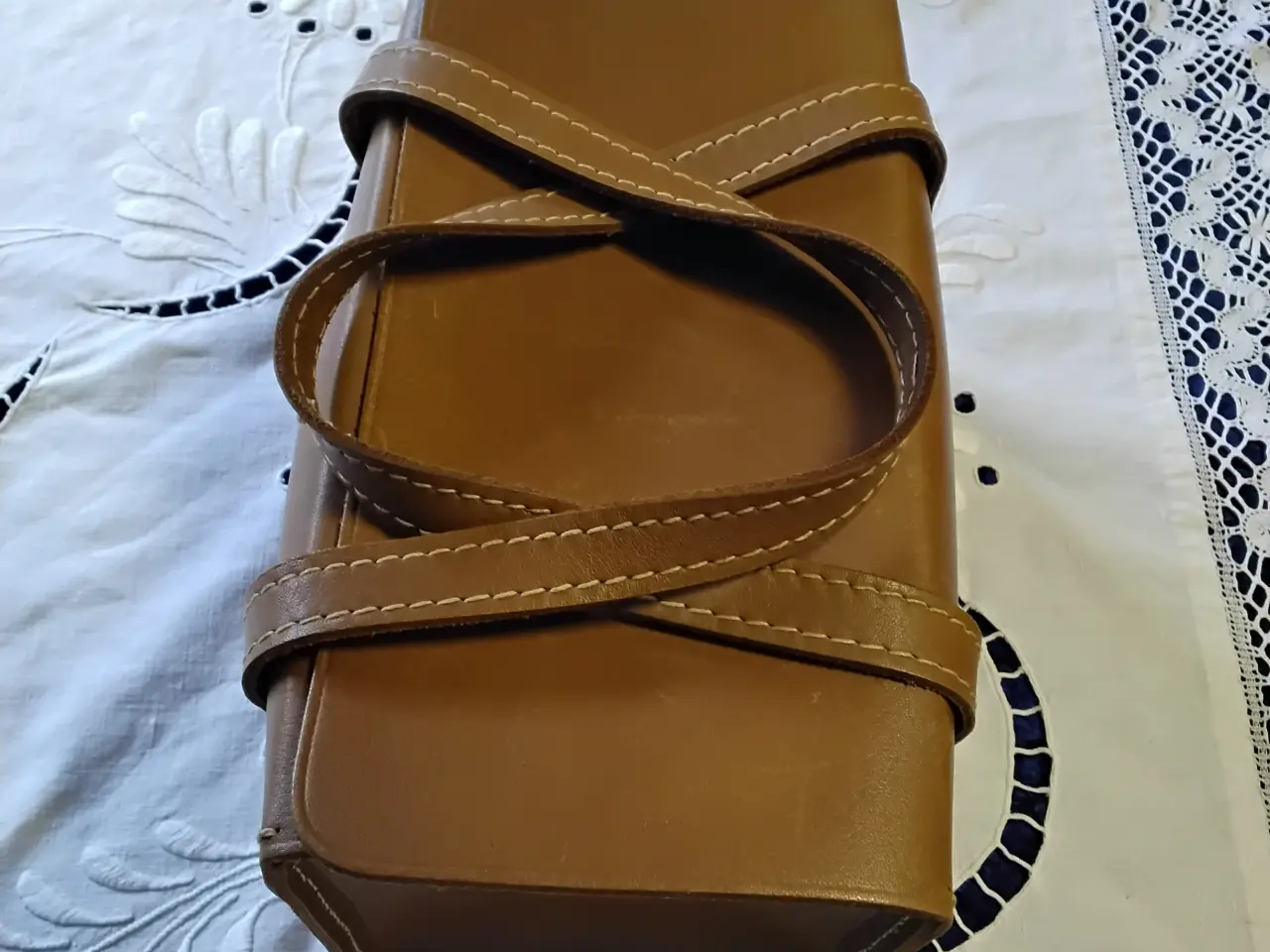 Billede 6 - Vintage kernelæder håndtaske - 28 X 14 X 18 cm