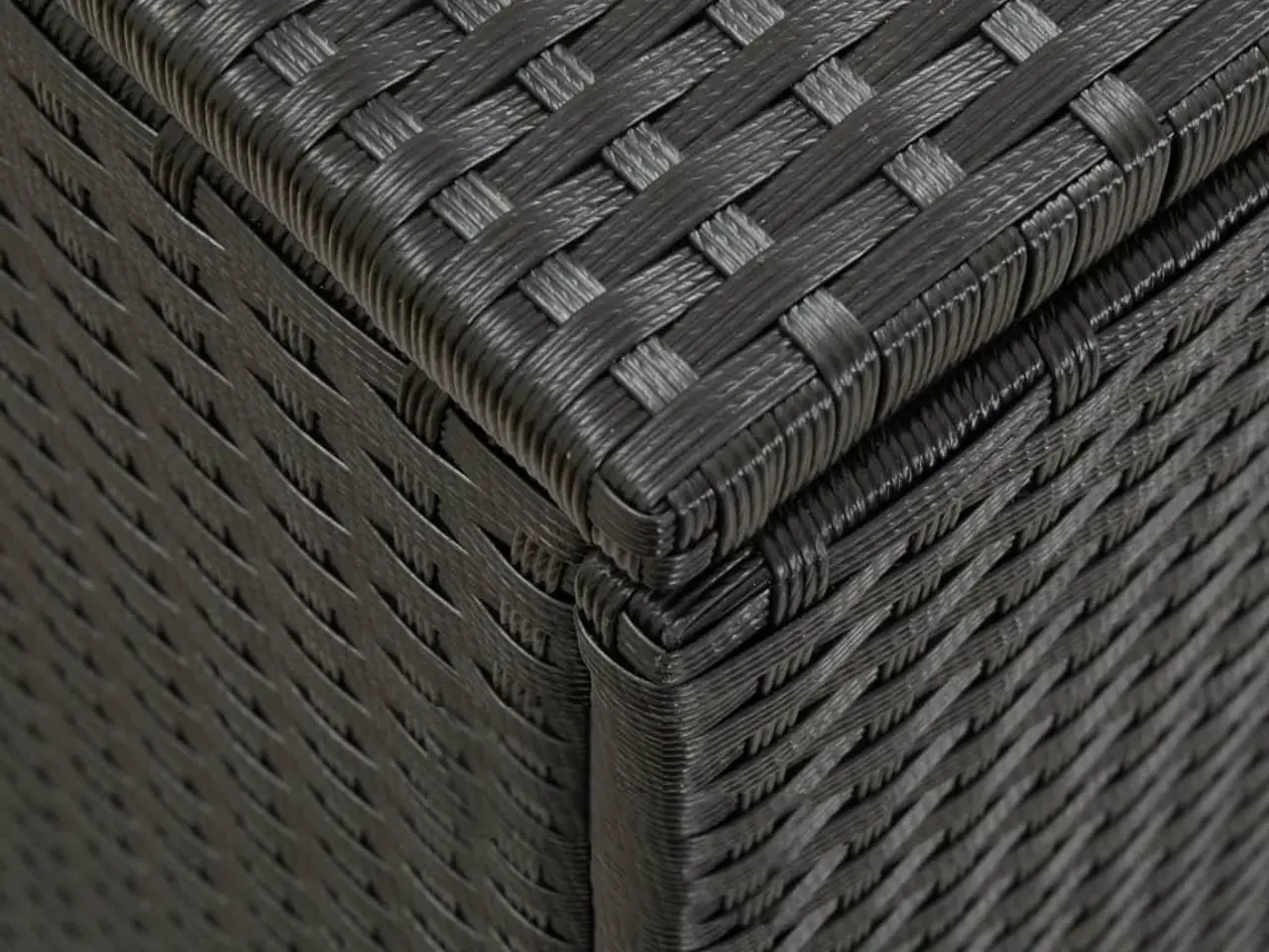 Billede 4 - Opbevaringskasse til haven 200 × 50 × 60 cm - polyrattan, sort
