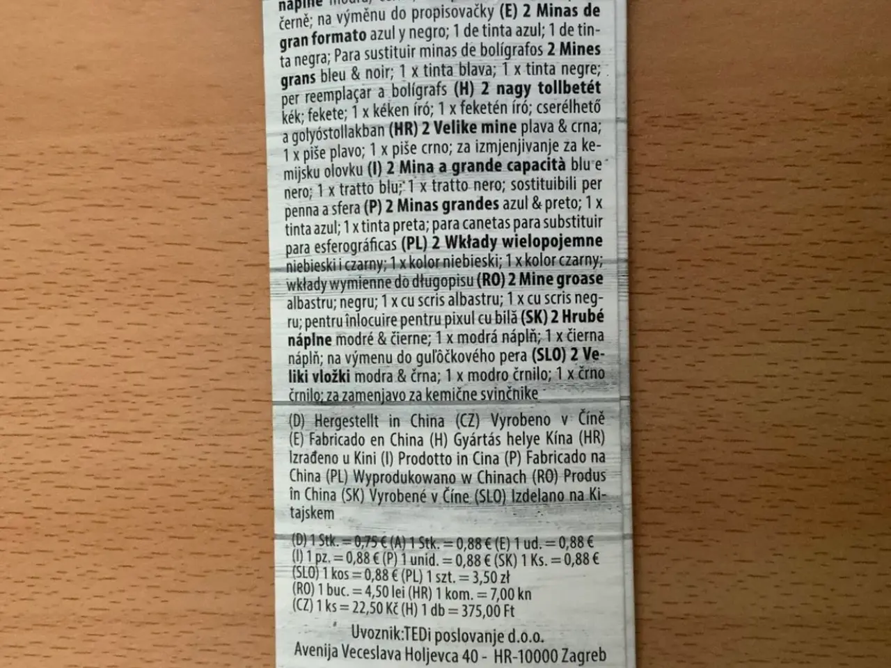 Billede 2 - Kuglepen refill blå+sort