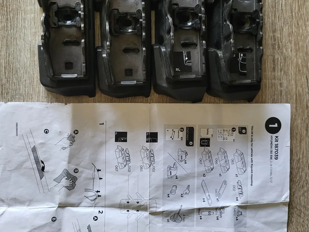 Billede 2 - Thule Kit 187039 til tagbøjler, Hyundai I30 SW 201