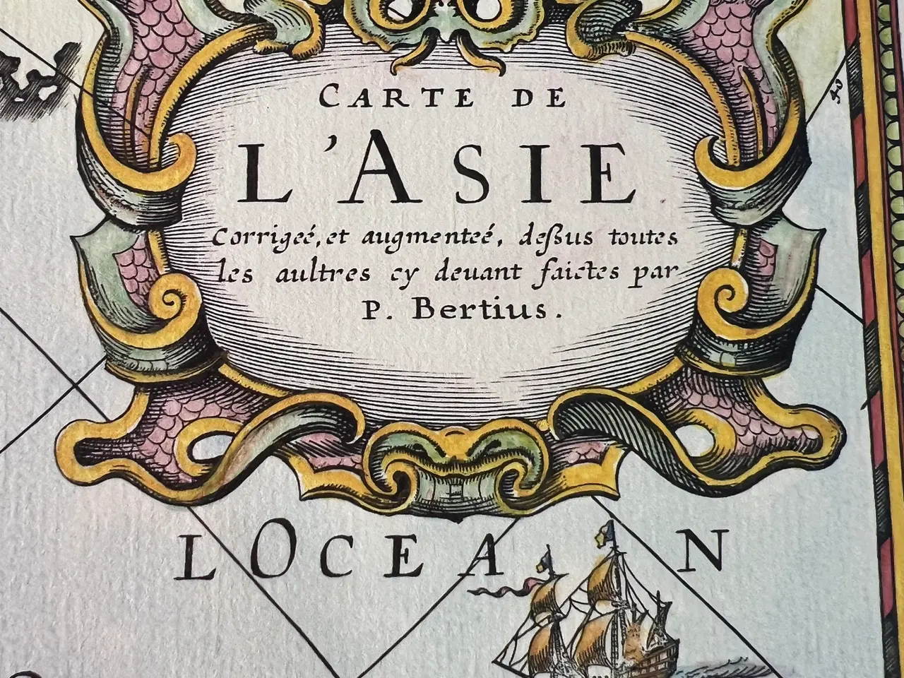 Billede 2 - Genoptrykt Kort over Asien år 1627