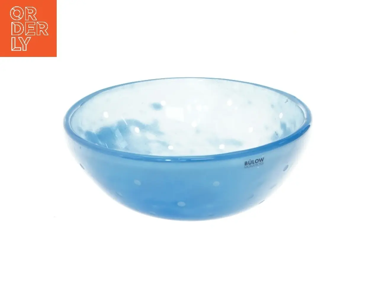 Billede 1 - Blå glas skål fra Bülow (str. Ø 18,5 cm)