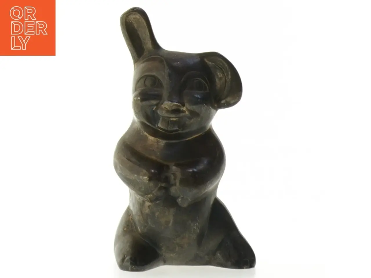Billede 1 - Gammel sparegris i form af figur (str. 14 cm)