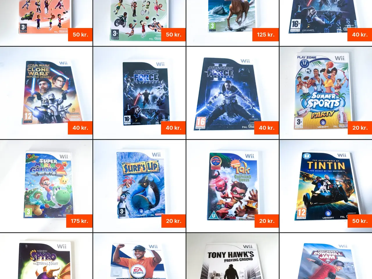 Billede 1 - Blandede Nintendo Wii spil - Priser fra 20 kr.
