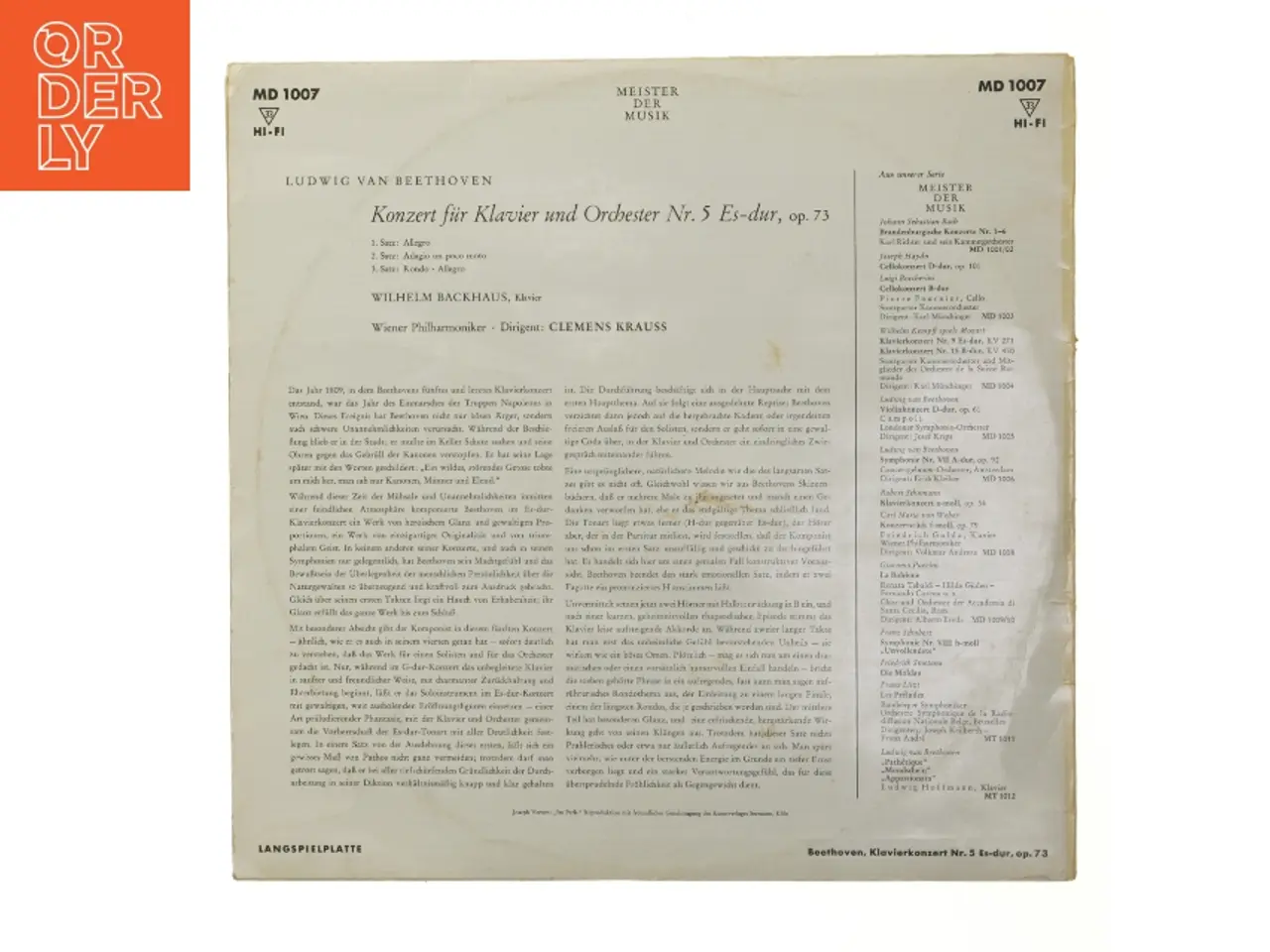 Billede 3 - Beethoven Klavierkonzert Nr. 5 LP fra Decca