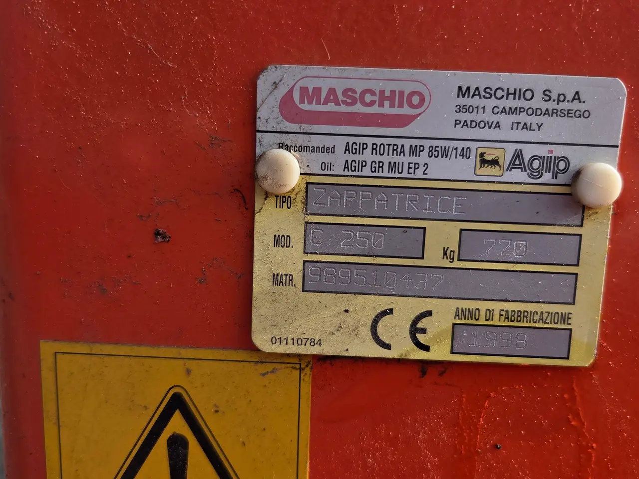 Billede 4 - Maschio C250 fræser – 2,5 m – kun ca. 40–50 timer