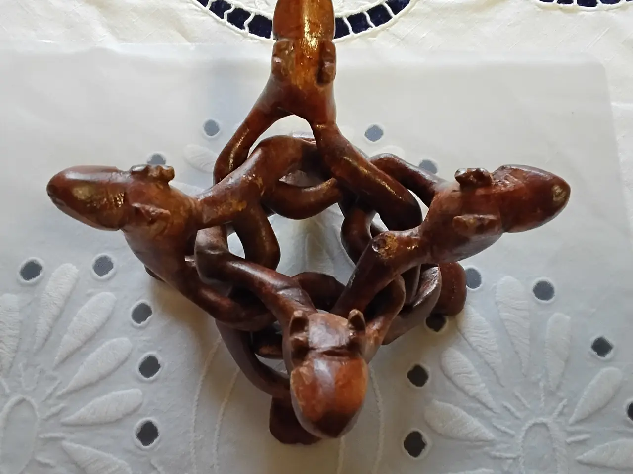 Billede 3 - "Unity" skulptur vintage - sammenflettede kameler