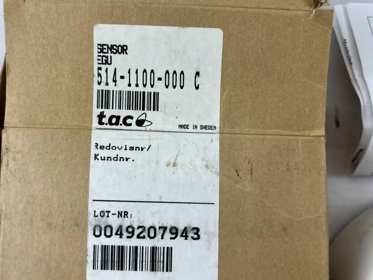 Billede 4 - T.A.C 514-1100-000 Sensor Wall Housing ny