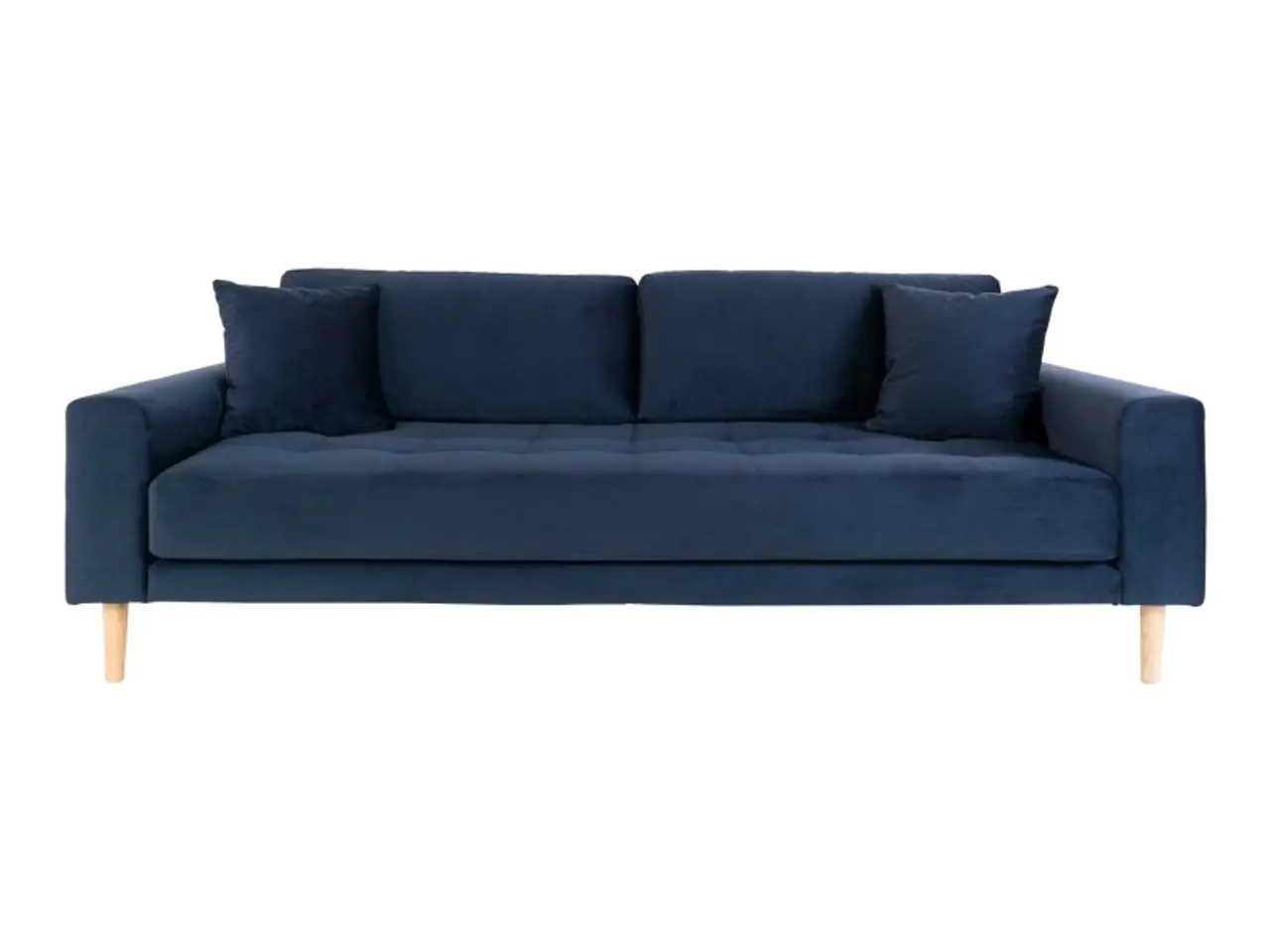 Billede 1 - Lido 3 Personers Sofa - Sofa i mørkeblåt velour