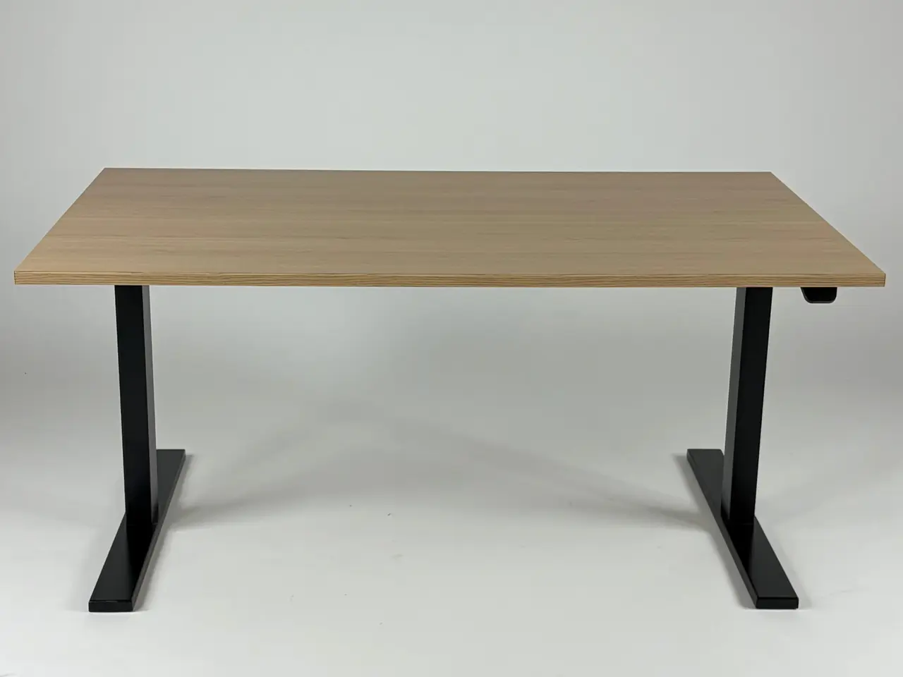 Billede 3 - HolmrisB8 Q20 Hæve/sænkebord – Natur/Sort Stel 160x80cm