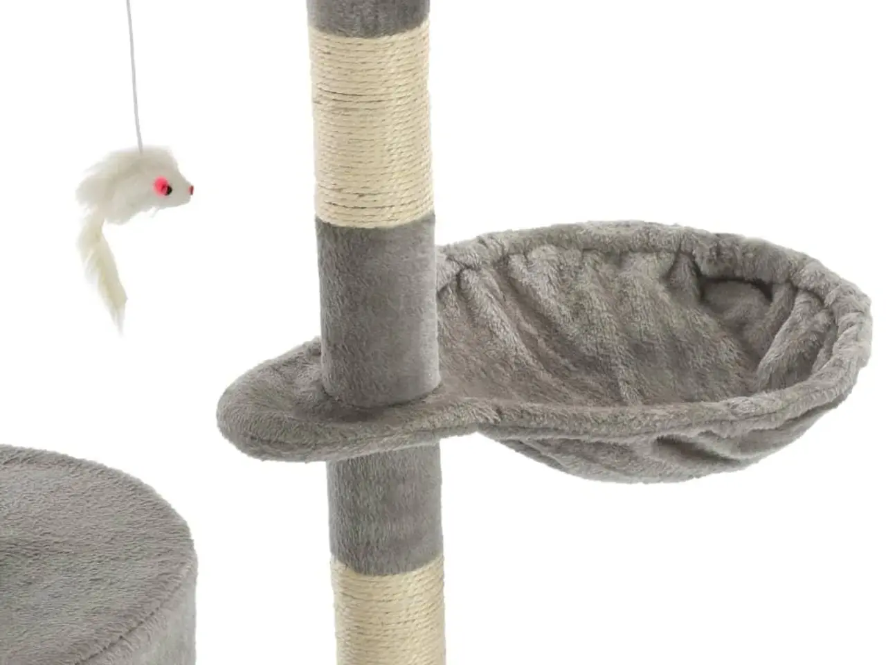 Billede 7 - Kradsetræ til katte med sisal-kradsestolper 138 cm - grå