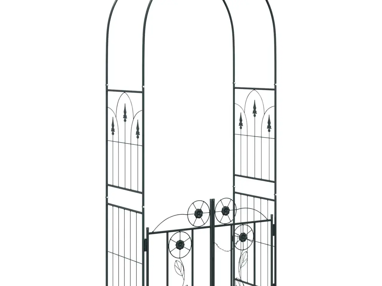 Billede 2 - Havebue Ensfarvet Sort 102 x 50 x 218 cm