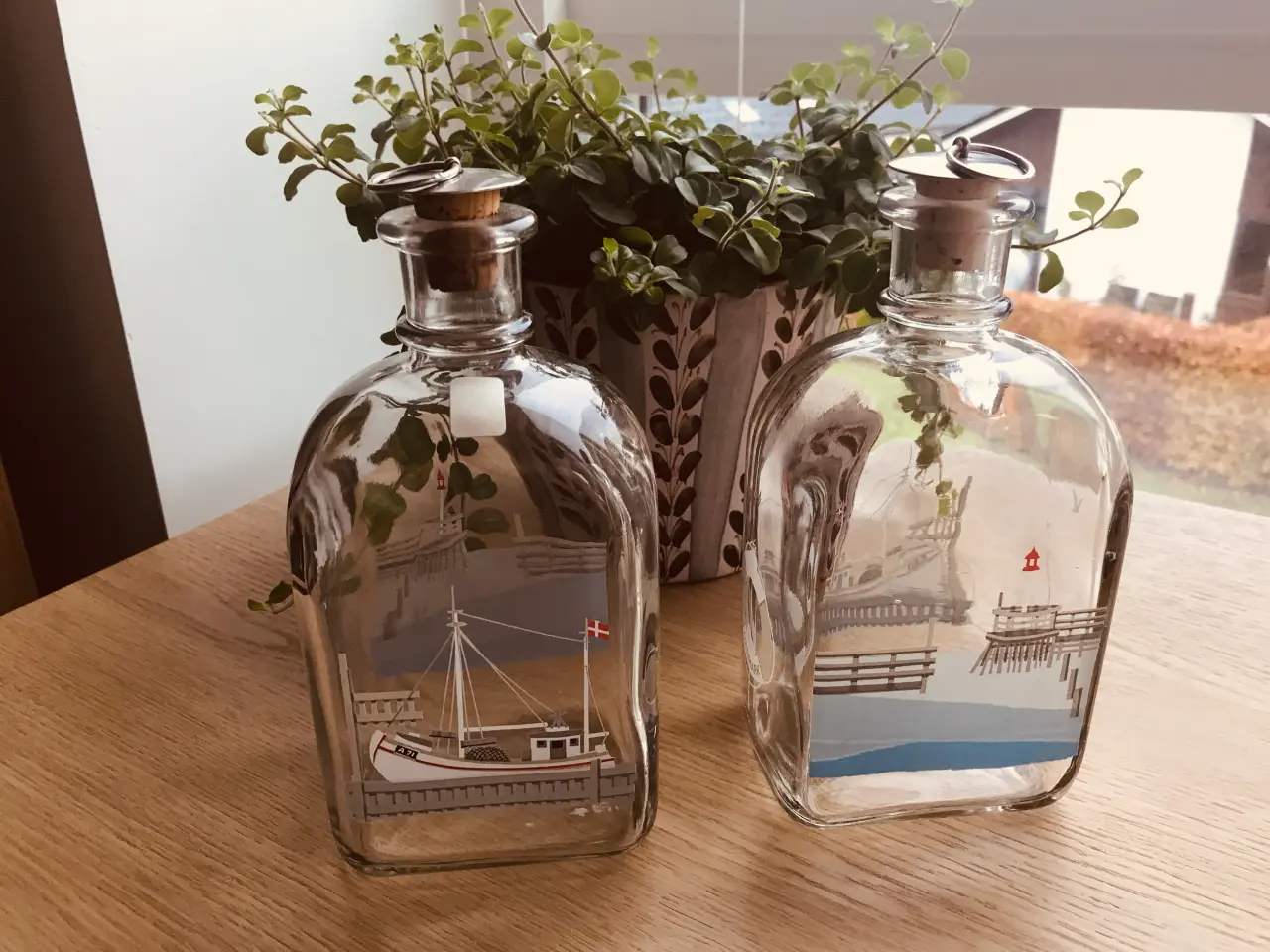 Billede 1 - "Sommerflaske"-Snapsekaraffel, Holmegaard Glasværk