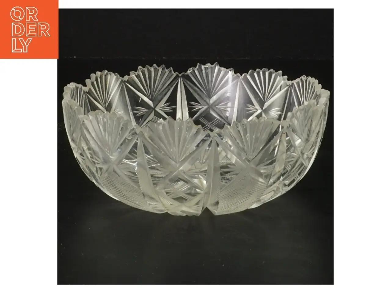 Billede 1 - Graveret rund glas skål (str. Ø 16 cm)