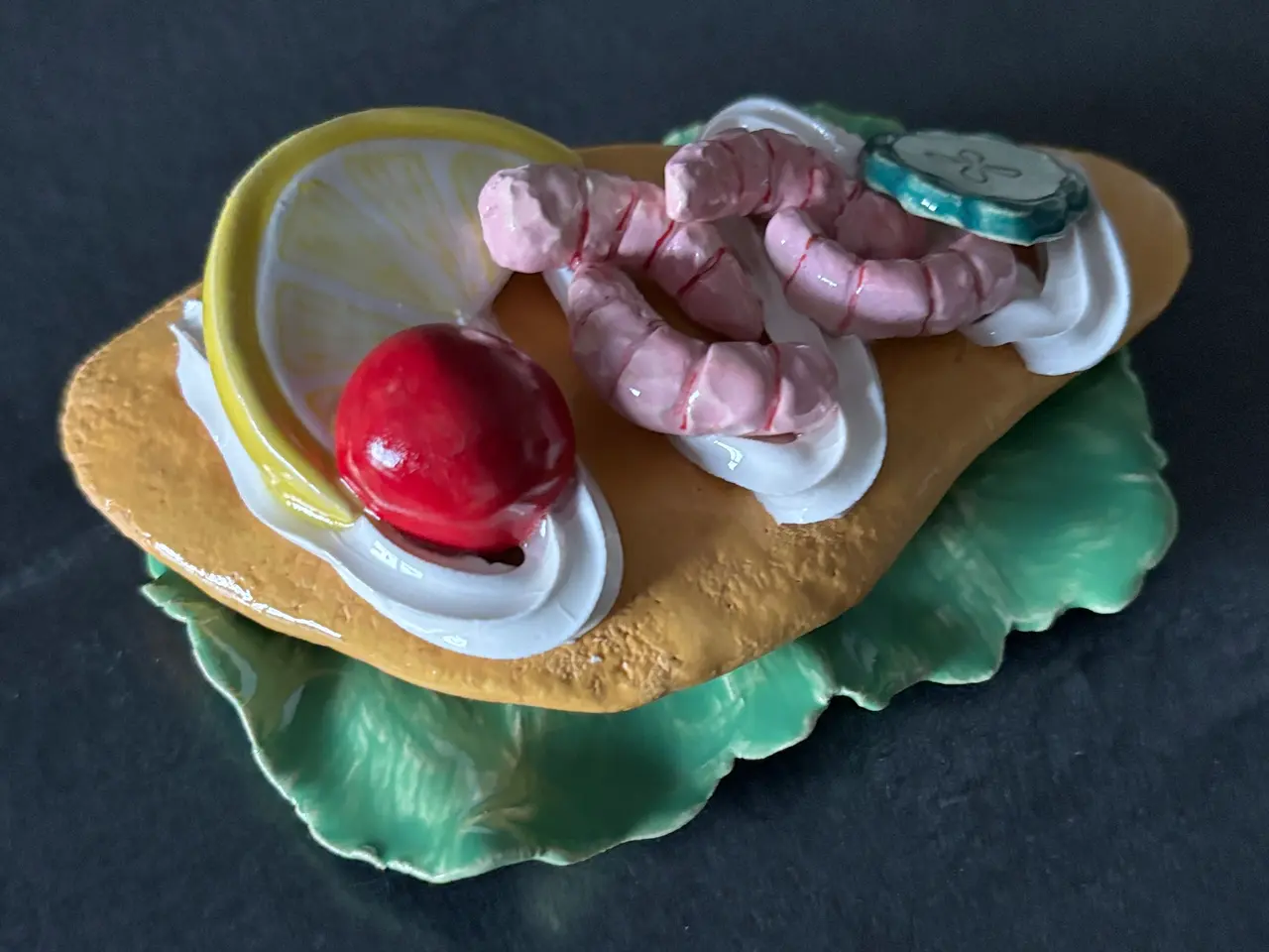 Billede 7 - Smørrebrød i keramik - Fiskefilet