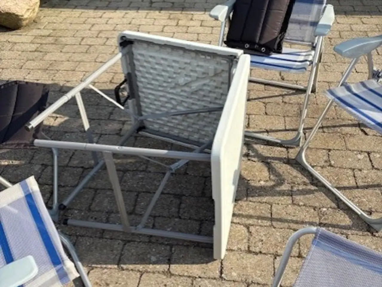 Billede 2 - Camping /Have/Strand Stole/ skammel med bordplade