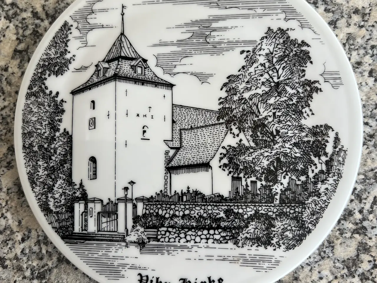 Billede 1 - Bing & Grøndahl Viby Kirke porcelænsplatte