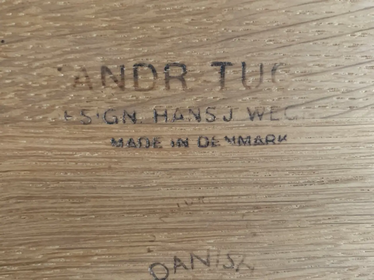 Billede 1 - Wegner sofabord i massiv eg