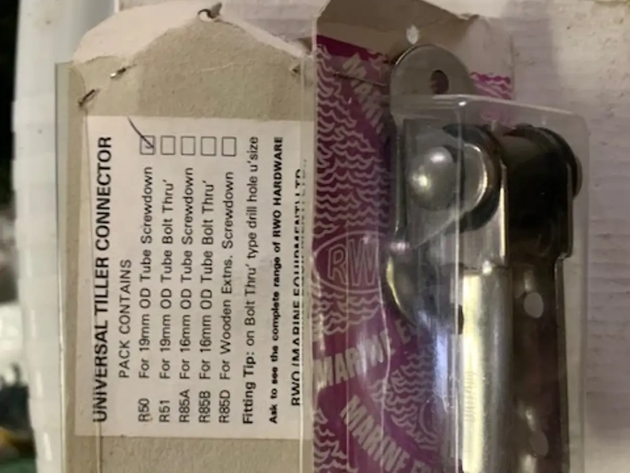 Billede 2 - RWO rorpindsled R50 til 19 mm rør, skruer.