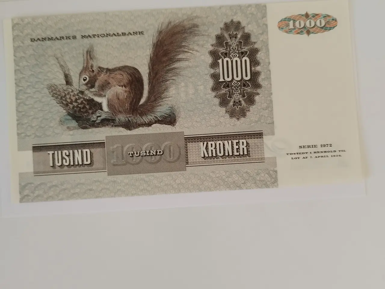 Billede 2 - 1000 Kroner. Egern 🐿️. Fra 1986