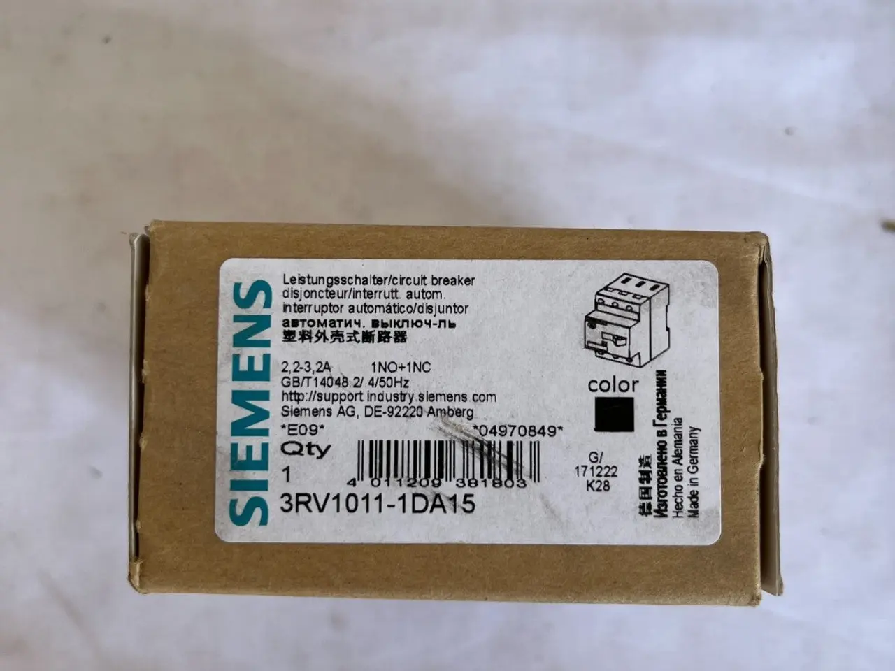 Billede 3 - Siemens 3RV1011-1DA15 Sirius automatsikring