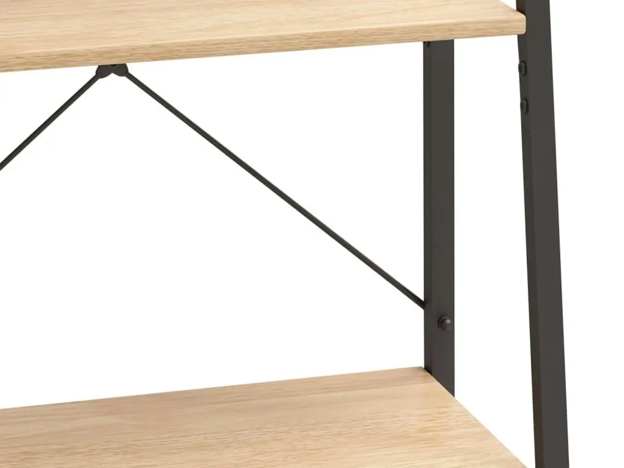 Billede 6 - Stigereol med 5 hylder 56×35×174 cm - lysebrun/sort