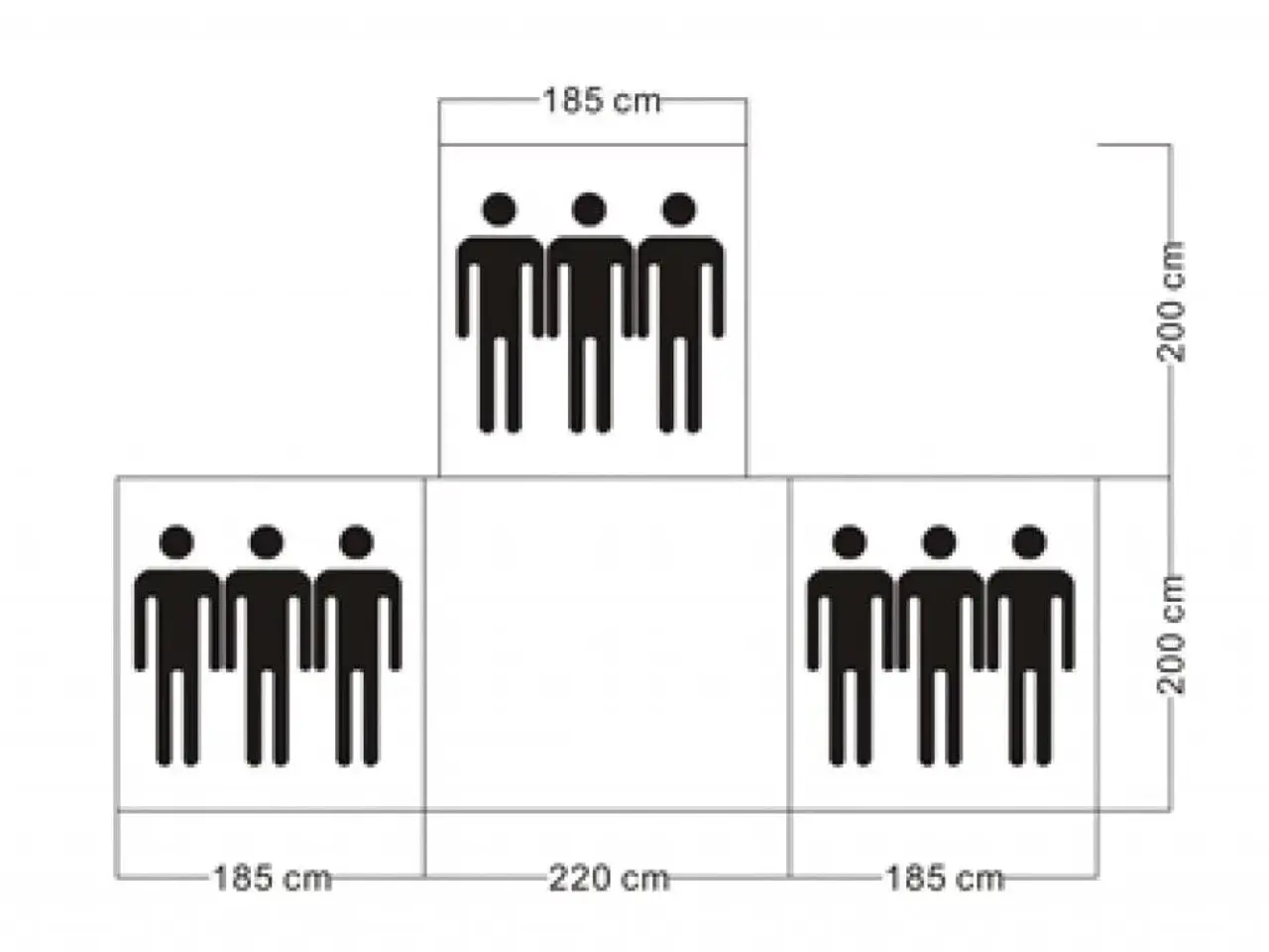 Billede 8 - Campingtelt til 9 personer - mørkeblå/blå, 3 rum