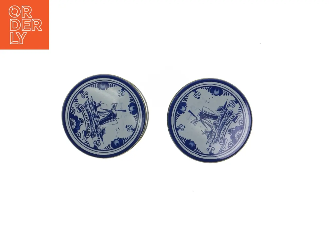 Billede 5 - Daelmann runde kagedåser med hollandsk design (str. Ø. 10 cm. længde, 10 cm)