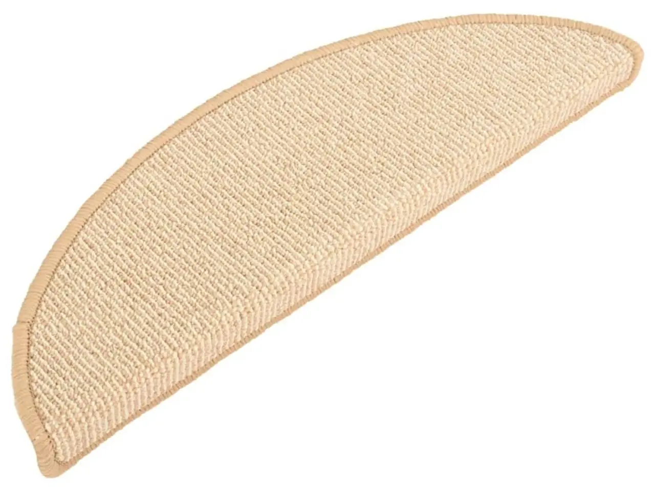 Billede 3 - Trappemåtter 15 stk. 56x17x3 cm cremefarvede halvrund