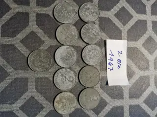 11 stk 2øre fra 1967.