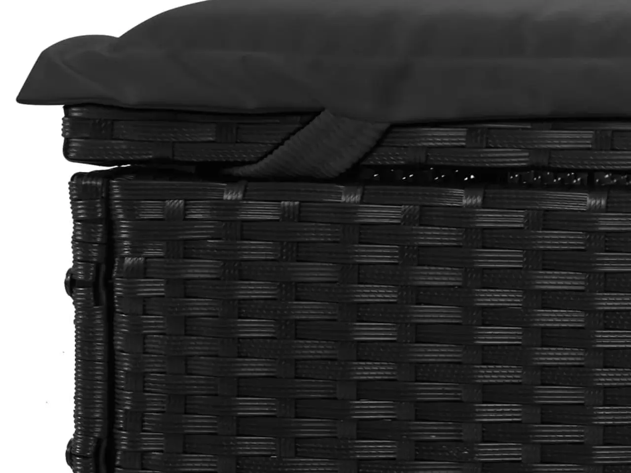Billede 10 - 2-personers solseng i polyrattan med hynder - sort