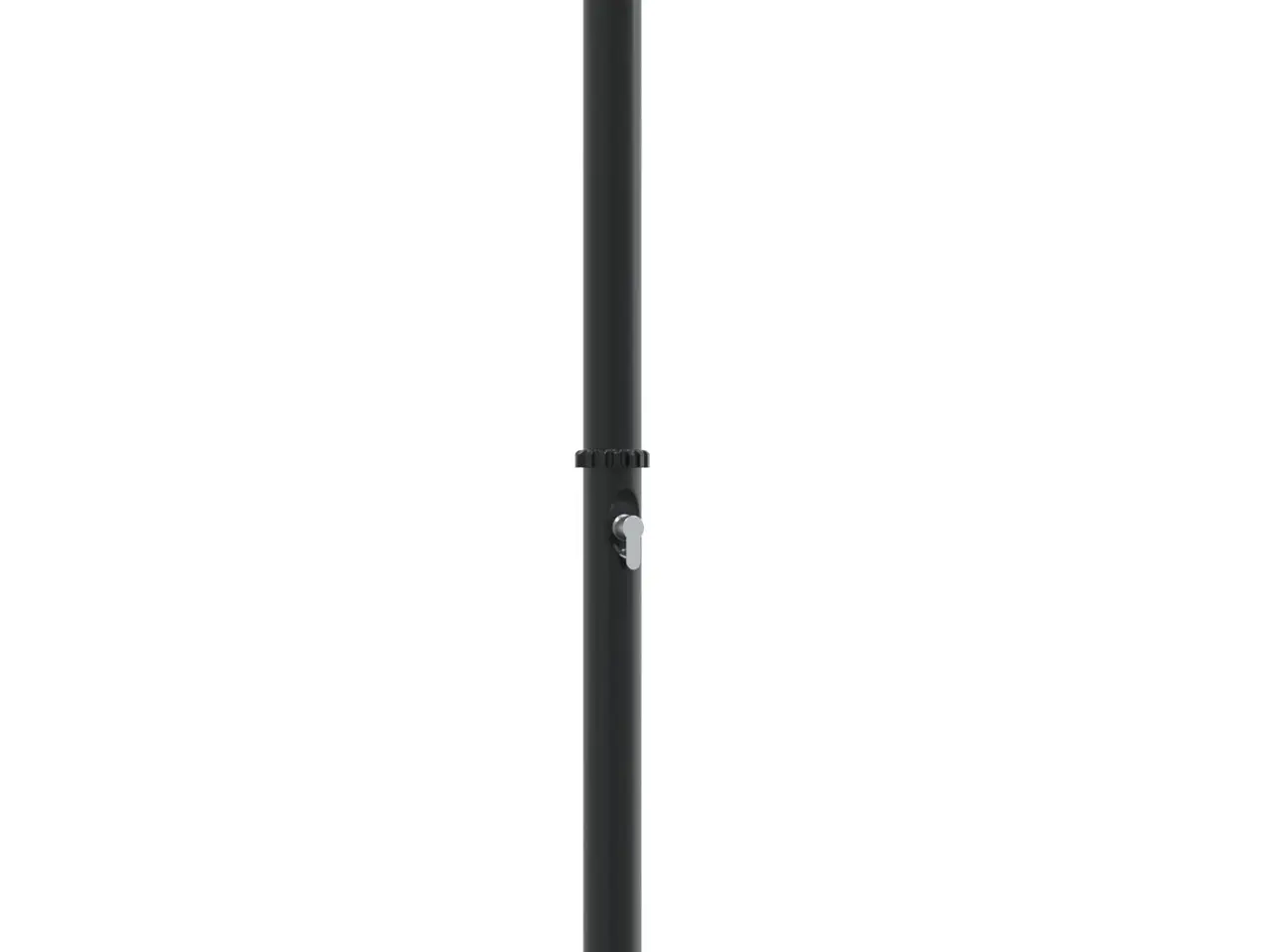 Billede 2 - Udendørs solbruser Sort 217 cm PVC og aluminium