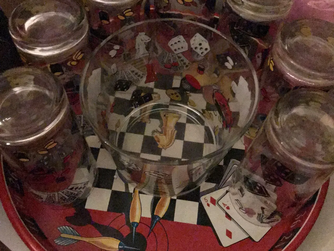 Billede 1 - Bakke med is spand og glas