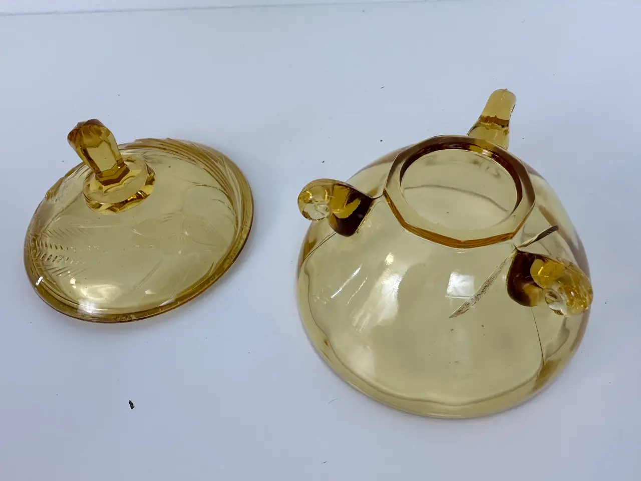 Billede 8 - Vintage glasskål med låg