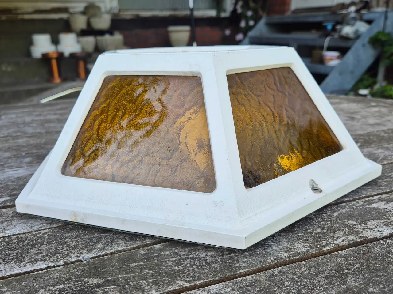 Billede 19 - Sekskantet plafond med gule glas 