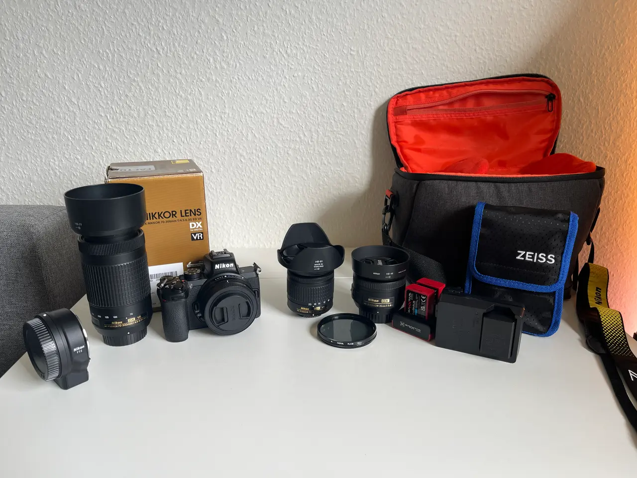 Billede 1 - Kamerasæt: Nikon Z50 + FTZ Adapter + 4 Objektiver 