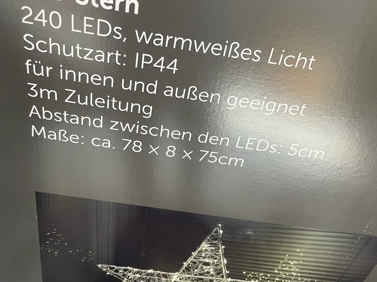 Billede 2 - Led julestjerne. Ubrugt. Flere på lager.