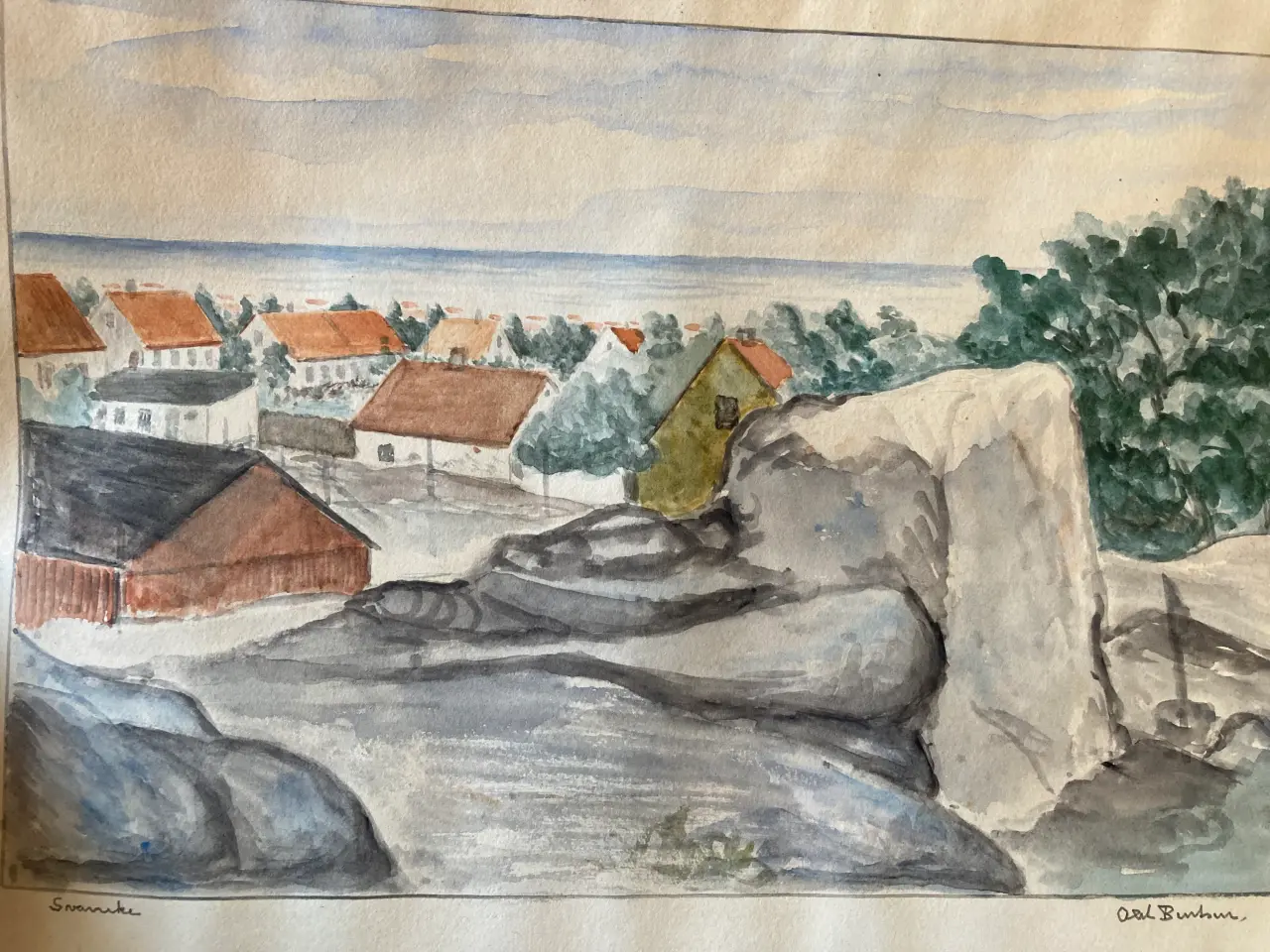 Billede 2 - Akvarel Axel bentzen