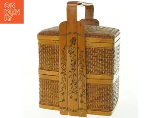 Kurv med låg (str. 30x21x16 cm)