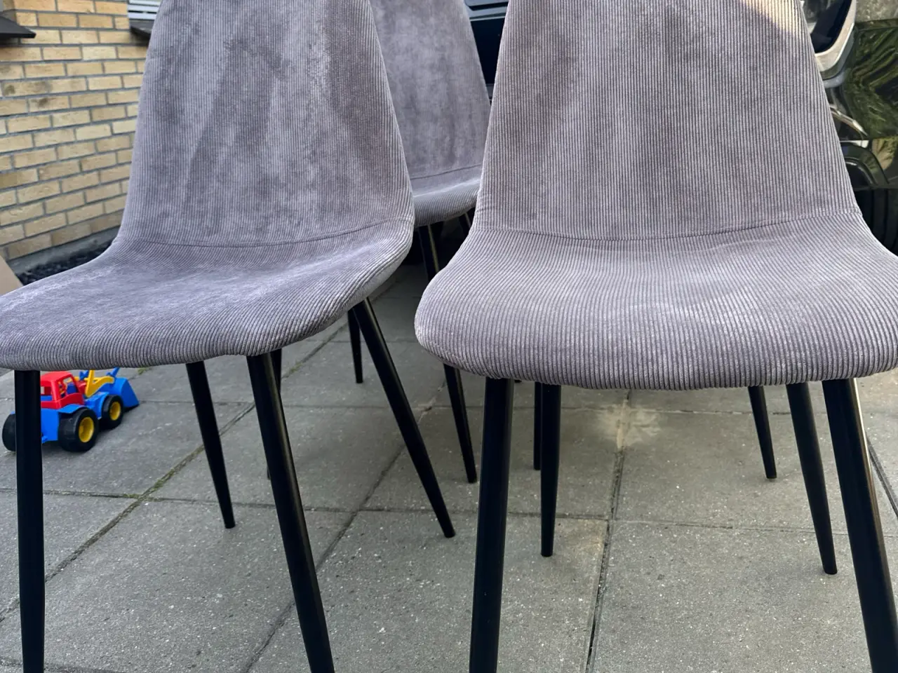 Billede 1 - 4 stk spisebordstole i velour
