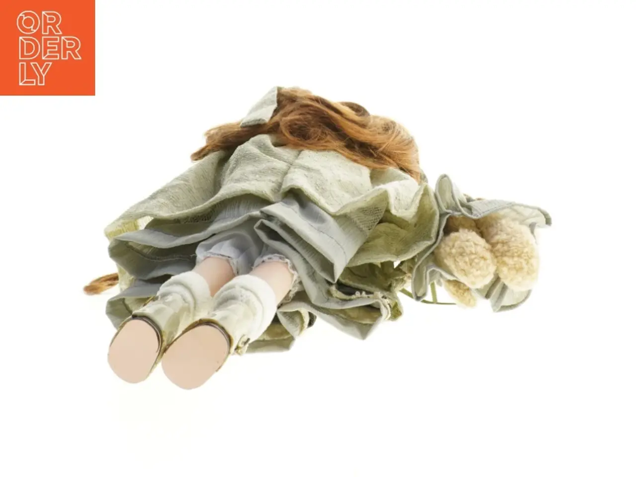Billede 2 - Porcelænsdukke med tilbehør (str. 43 cm)