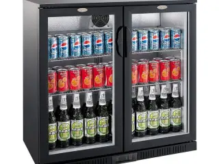 Backbar / barkøleskab 208 liter – med 2 glasdøre
